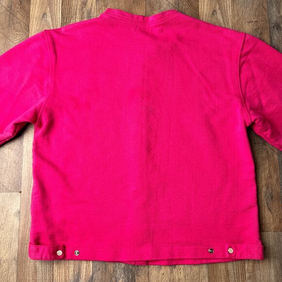 Vintage 80s Guess By Marciano Cardigan Sweater Women's Medium Pink Preppy 4439 - Picture 7 of 16